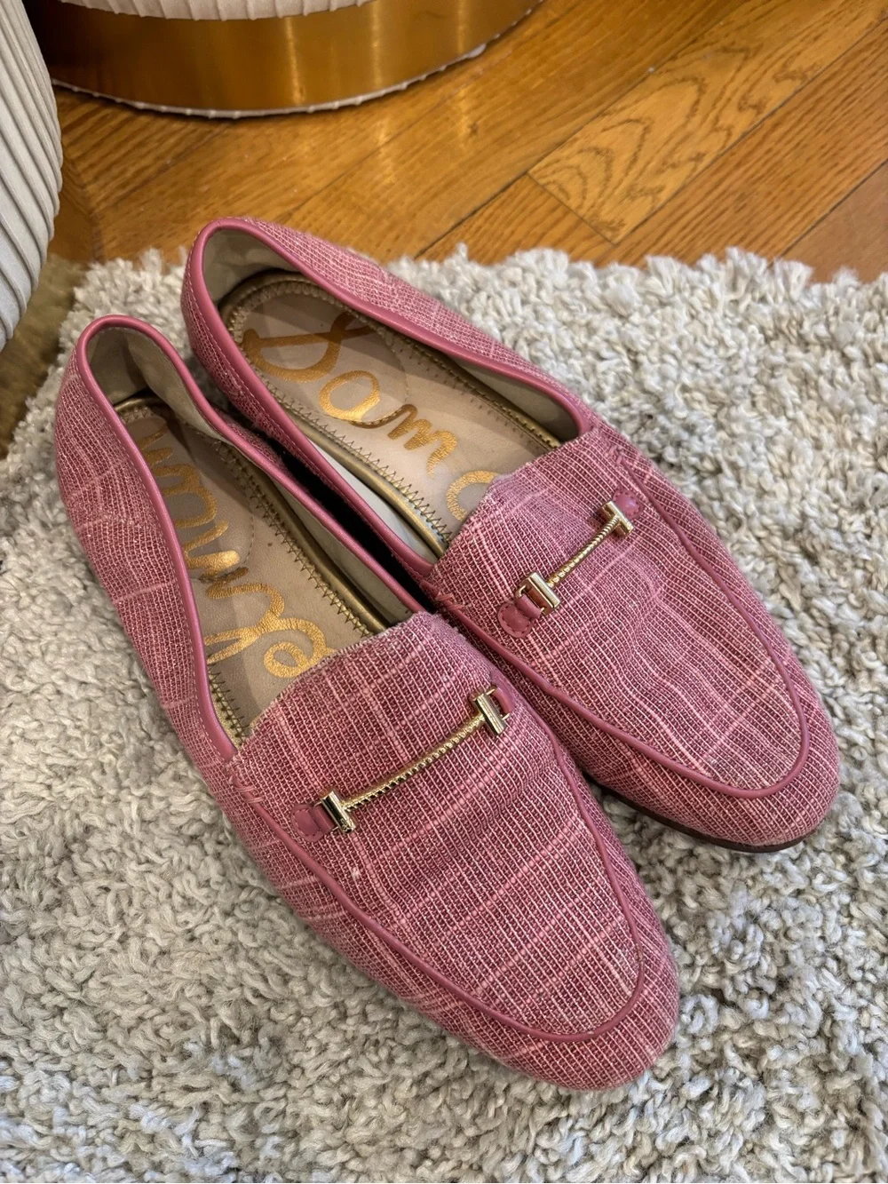 Sam Edelman Loraine Orchid Flower Almond Toe Fashion Loafer Pink
